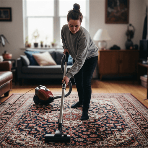je vloerkleed stofzuigen