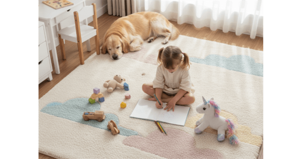 Welk vloerkleed is geschikt voor kleine kinderen?