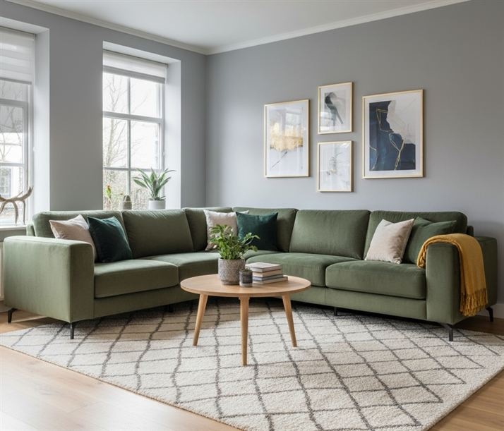 Beste kleur vloerkleed bij groene bank