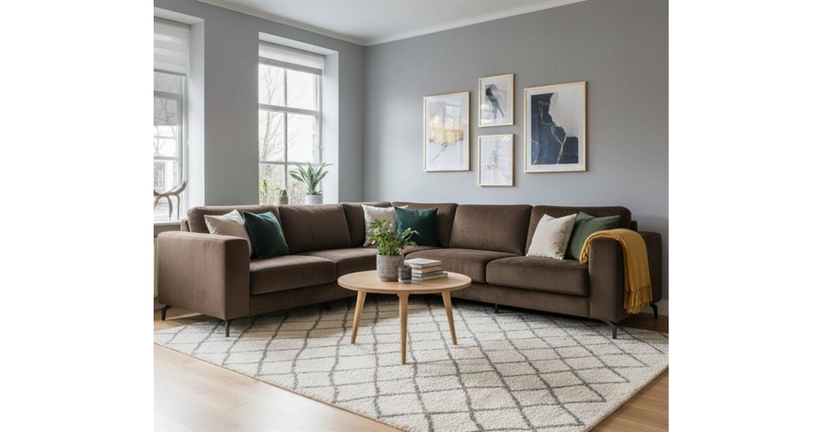 Beste kleur vloerkleed bij bruine bank