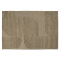 Floorpassion Rumi 52 - Carved wollen vloerkleed in sage green kleursamenstelling