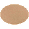 Floorpassion Sisal Outdoor 13 ovaal - Sisal vloerkleed voor buiten in beige met crème band