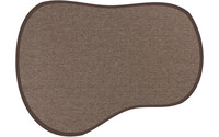 Sisal Outdoor 23 in Bluma vorm - Sisal vloerkleed voor buiten in antraciet/bruin met donkergrijze band