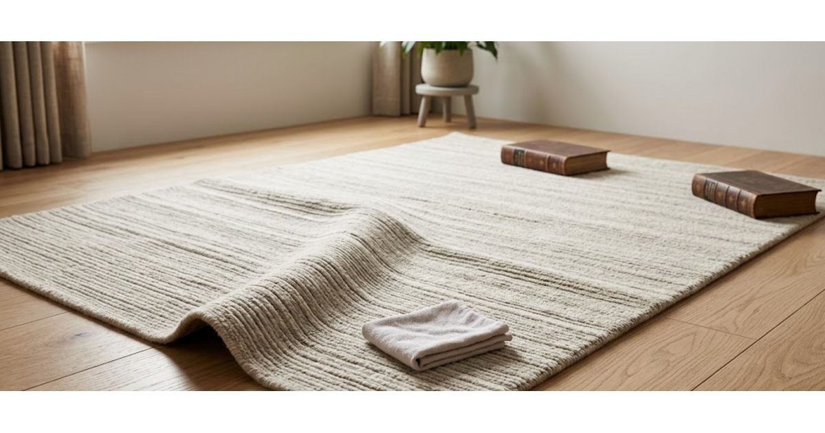 Tips om vouwen uit je vloerkleed te krijgen