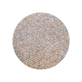 Floorpassion Natural Life 65 rond - Okergele basiskleur met Multi color - Vloerkleed wollen look