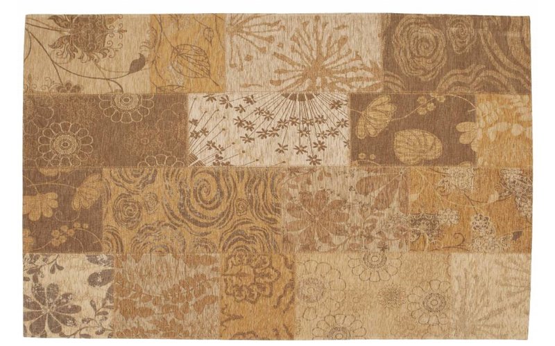 Chatel 13 - Prachtig patchwork vloerkleed in beige kleuren