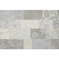 Floorpassion Chatel 21 - Patchwork vloerkleed met prachtig bloemendesign in het lichtblauw