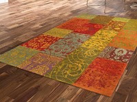 Chatel 99 - Uniek patchwork vloerkleed in multi-kleurstelling