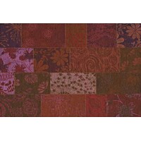 Floorpassion Chatel 48 - Patchwork vloerkleed met prachtig bloemendessin in het paars