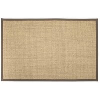 Floorpassion Premium 13 - Prachtig sisal vloerkleed in Beige met Taupe band