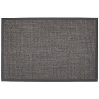 Floorpassion Premium 24 - Sisal vloerkleed in Antraciet met Donkergrijze band.
