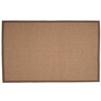 Floorpassion Havard 21 - Sisal vloerkleed met Grijze tinten en Katoenen bandafwerking