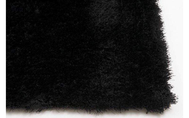 Ross 25 - Uniek hoogpolig vloerkleed in zwarte kleursamenstelling