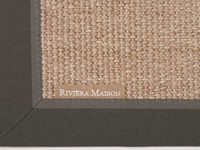 EdgarTown Grey RM23 - Naturel/Grijs sisal vloerkleed met donkergrijze band van Rivièra Maison