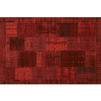 Floorpassion Enzo 45 - Prachtig vintage vloerkleed met donkerrode garen