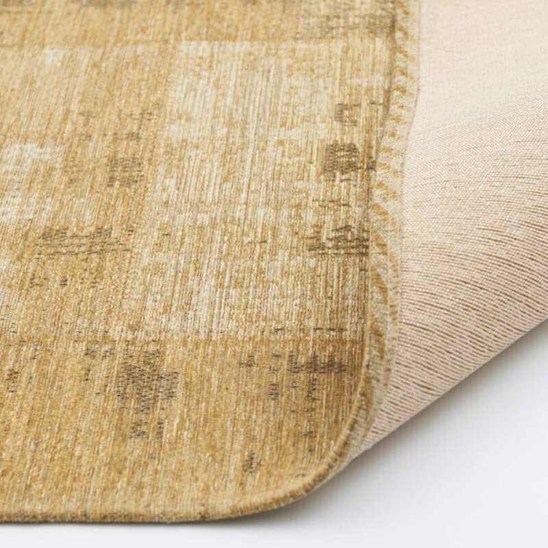 Enzo 14 - Prachtig vintage vloerkleed in Okergele kleursamenstelling