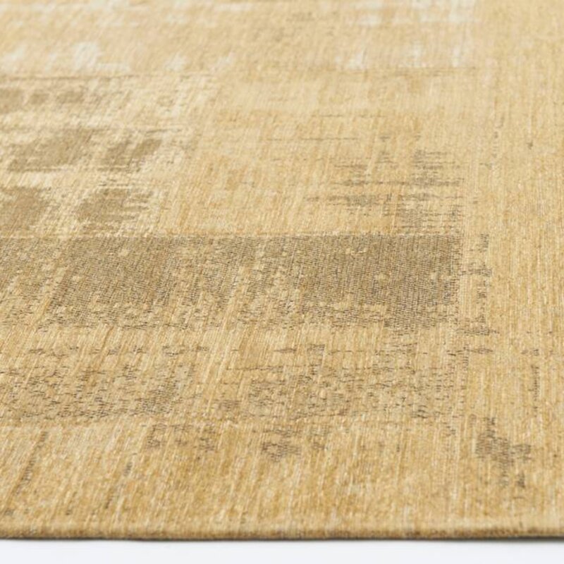 Enzo 14 - Prachtig vintage vloerkleed in Okergele kleursamenstelling