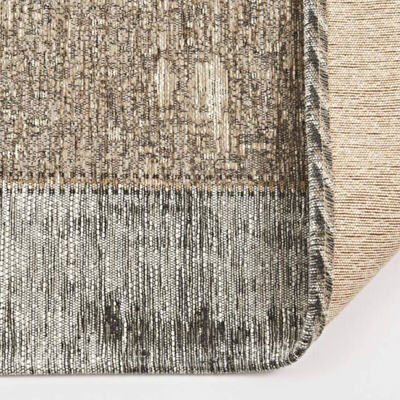 Enzo 16 - Prachtig vintage vloerkleed met bruin/grijze garen