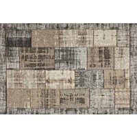 Floorpassion Enzo 16 - Prachtig vintage vloerkleed met bruin/grijze garen