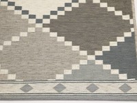 Kelim Arto 21 - Geometrisch vloerkleed in Blauw/Beige kleurstelling