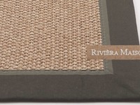 EdgarTown Grey RM23 - Naturel/Grijs sisal vloerkleed met donkergrijze band van Rivièra Maison