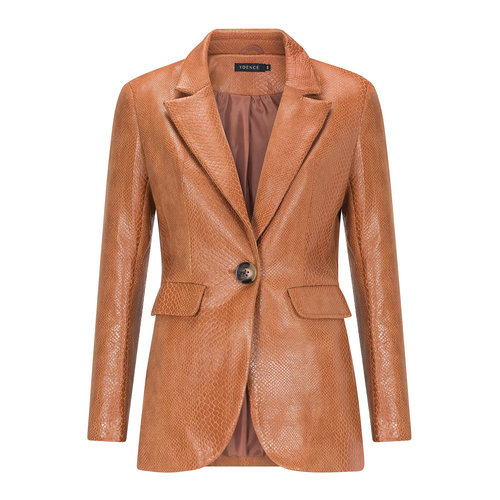 YDENCE Blazer rachel glimmende snake camel YDENCE Blazer rachel glimmende snake camel
