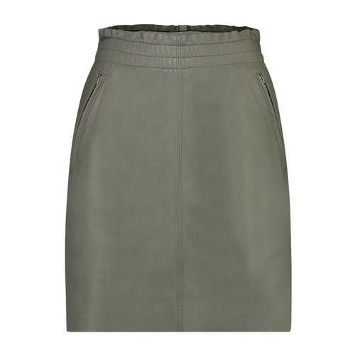 Ibana Ibana leren rokje Easy green olive 301910019 Ibana Ibana leren rokje Easy green olive 301910019