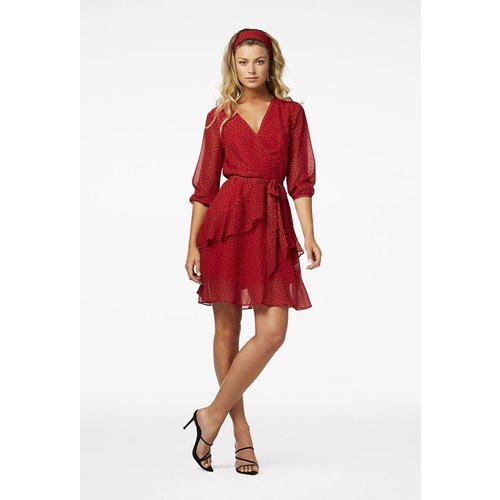 Freebird Freebird Lola mini dress 2/3 sleeve red Freebird Freebird Lola mini dress 2/3 sleeve red