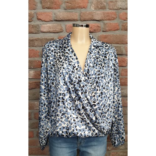 2-Sisters Blouse overslag met print one size 2-Sisters Blouse overslag met print one size