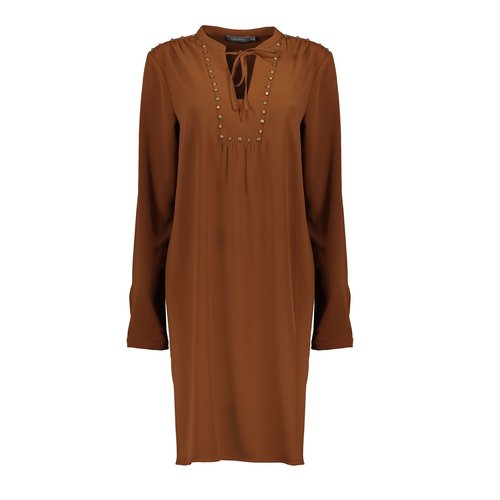 Geisha Geisha Dress with studs brown Geisha Geisha Dress with studs brown