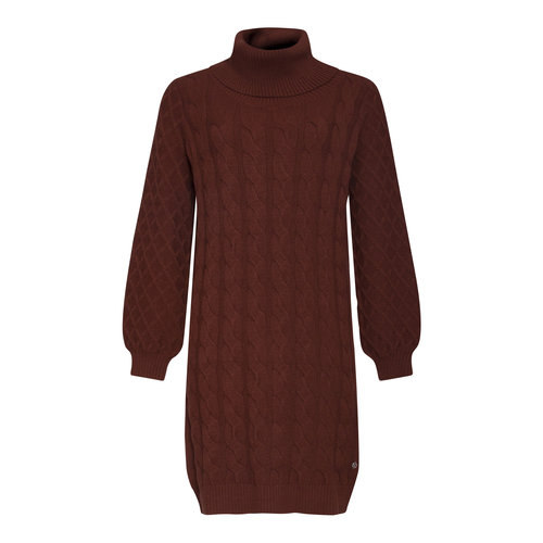 Smashed Lemon Smashed Lemon 20632 knit dress cognac Smashed Lemon Smashed Lemon 20632 knit dress cognac