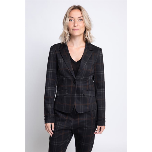 Zhrill Zhrill blazer Betsy N9417 geruit black Zhrill Zhrill blazer Betsy N9417 geruit black