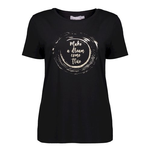 Geisha Geisha t-shirt make a dream 12028-46 black/silver Geisha Geisha t-shirt make a dream 12028-46 black/silver