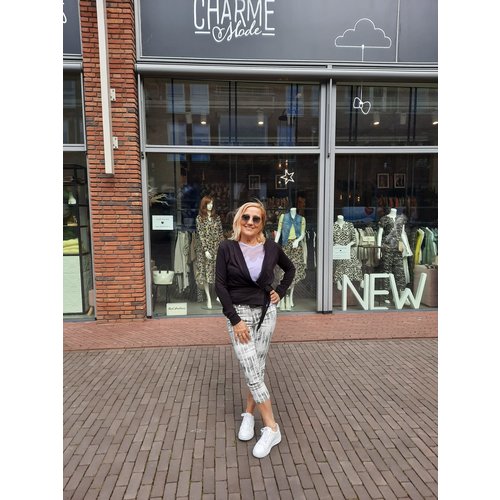 Dreamstar Dreamstar Wilber broek 7/8 vage streep wit Dreamstar Dreamstar Wilber broek 7/8 vage streep wit