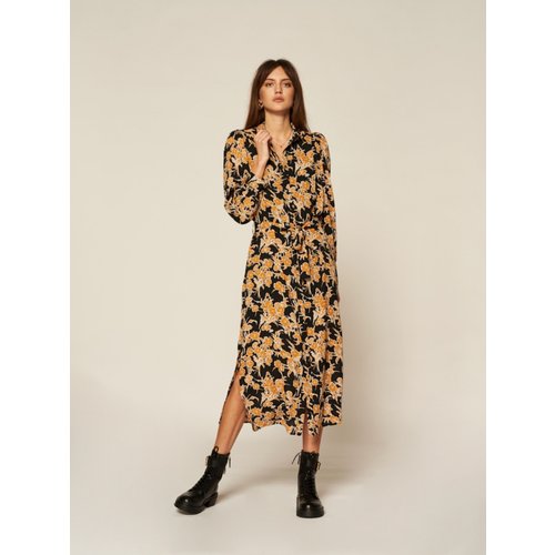 Freebird Freebird Dress Harper LS Decor-pes-21-3 black Freebird Freebird Dress Harper LS Decor-pes-21-3 black