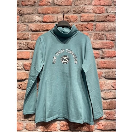 Zoso Zoso Top rollneck with print Megan 216 artic blue Zoso Zoso Top rollneck with print Megan 216 artic blue
