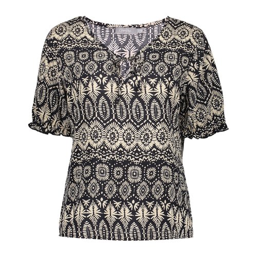Geisha Geisha Top AOP Africa 23142-40 black/sand Geisha Geisha Top AOP Africa 23142-40 black/sand