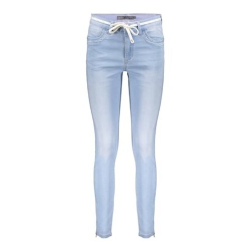 Geisha Geisha Jeans 7/8 zip 21021-10 bleached denim Geisha Geisha Jeans 7/8 zip 21021-10 bleached denim