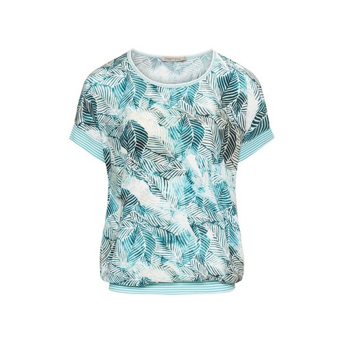 Dreamstar Dreamstar top Yolande leaf print azur Z22237 Dreamstar Dreamstar top Yolande leaf print azur Z22237