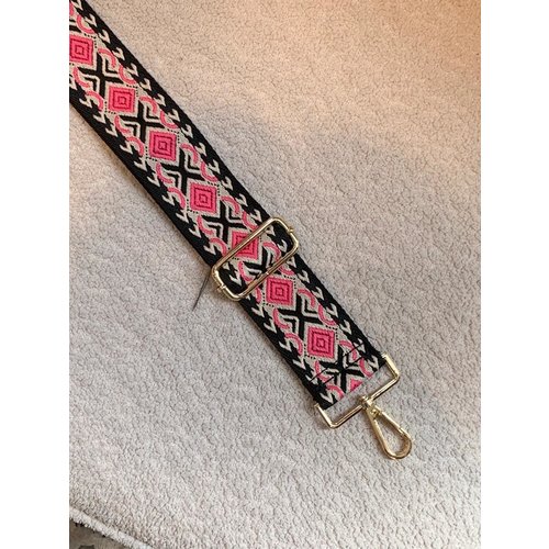 Strap zwart/roze Strap zwart/roze