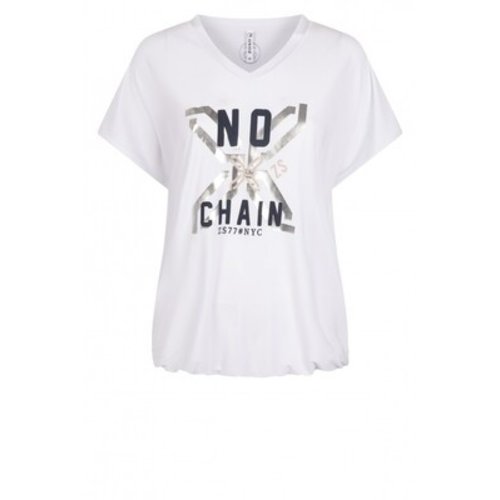 Zoso Zoso T-Shirt luxery with artwork 222Charlie white/navy