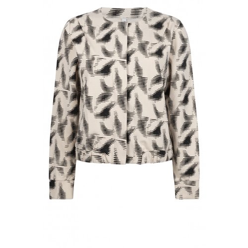 Zoso Zoso sporty print jacket 224Jennifer oatmeal/black Zoso Zoso sporty print jacket 224Jennifer oatmeal/black