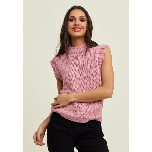 Rut&Circle Rut&Circle vest knit Nova RUT-22-03-49500 sea pink Rut&Circle Rut&Circle vest knit Nova RUT-22-03-49500 sea pink