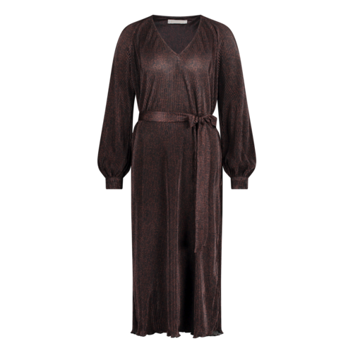 Freebird Freebird dress Hennes Jer-Spot-Plisse-Pes-22-4 dark brown Freebird Freebird dress Hennes Jer-Spot-Plisse-Pes-22-4 dark brown