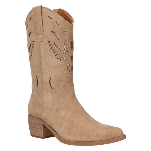 Shoecolate Shoecolate westernboots 8.12.08.754.01 suede cappuccino Shoecolate Shoecolate westernboots 8.12.08.754.01 suede cappuccino