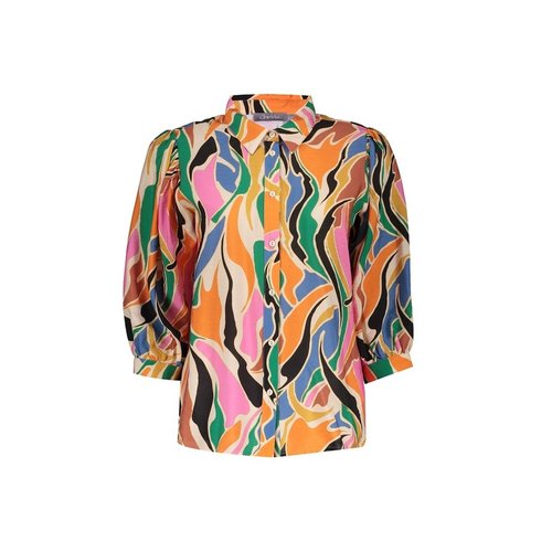 Geisha Geisha blouse 33193-20 off white/coral Geisha Geisha blouse 33193-20 off white/coral