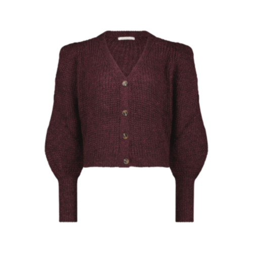 Freebird Freebird cardigan Lavie mohair-knit-22-3 red mel Freebird Freebird cardigan Lavie mohair-knit-22-3 red mel