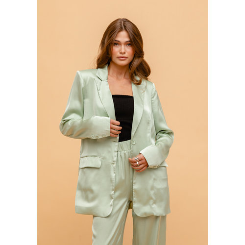 Rut&Circle Rut&Circle satin blazer Valeria light green Rut&Circle Rut&Circle satin blazer Valeria light green