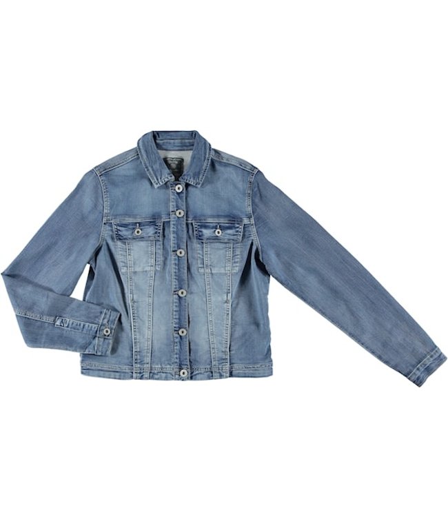 huis massa Algebra Geisha jeans jacket 35008-10 mid blue denim - Charme Mode