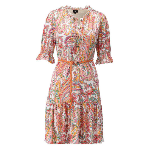 K-Design K-Design jurk paisley, rushes & gevlochten riem W132 K-Design K-Design jurk paisley, rushes & gevlochten riem W132